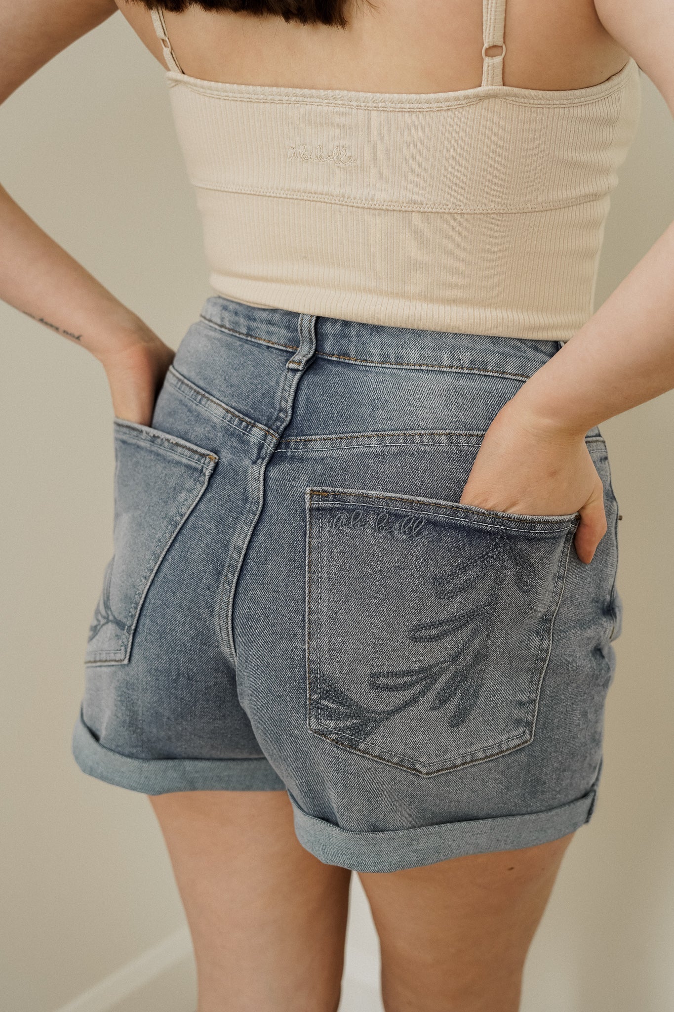 Short en jean foncé - régulière