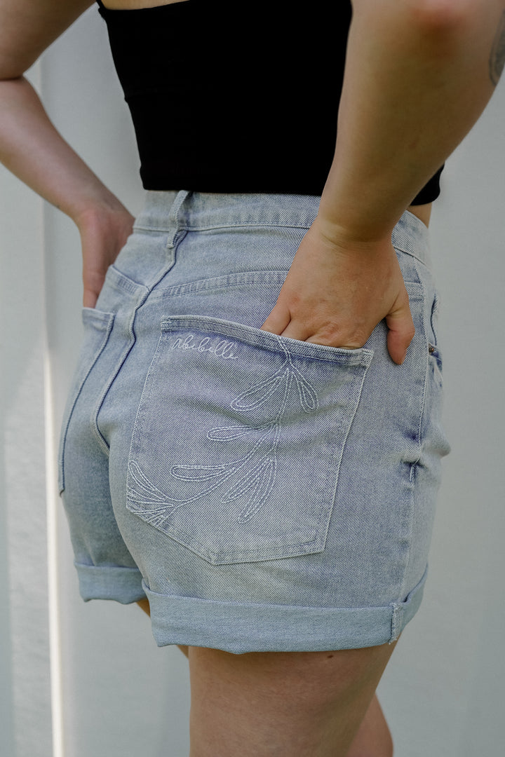Short en jean pâle - régulière