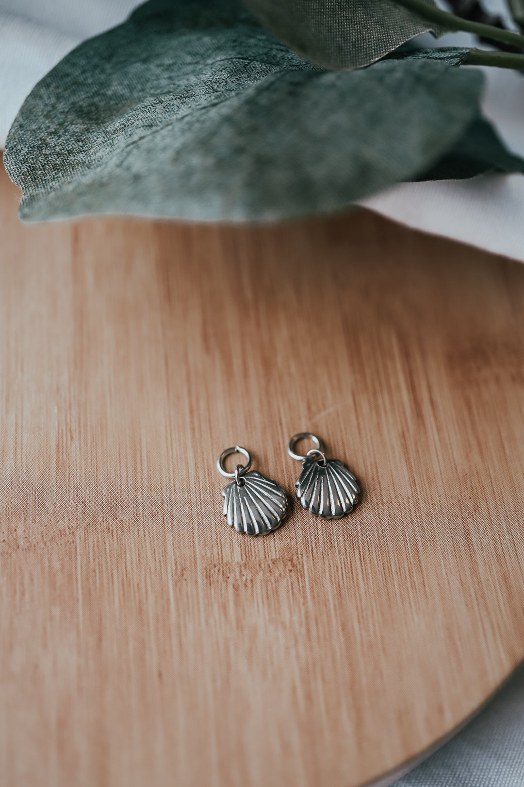 Charms for earrings shell Silver