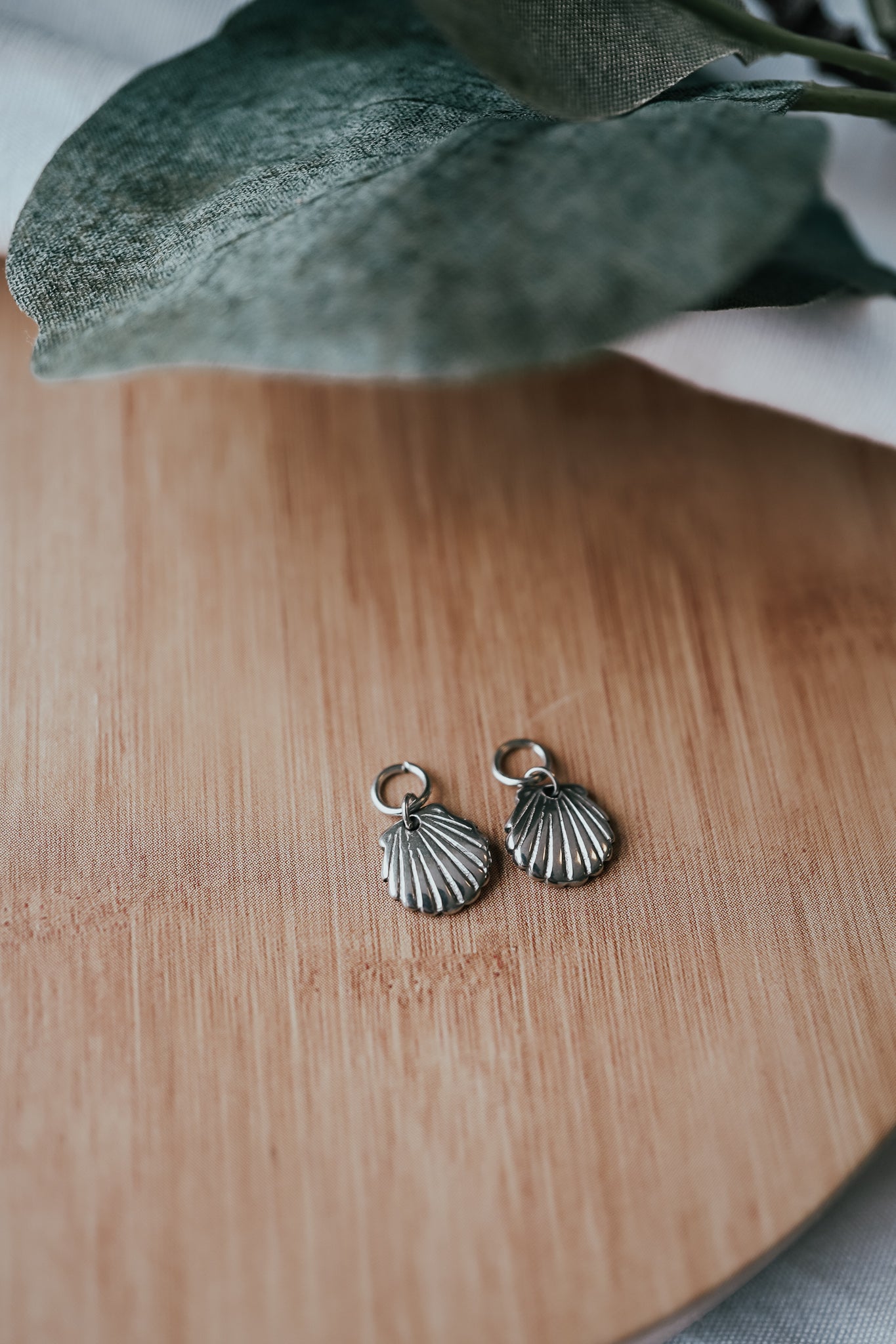 Charms for earrings shell Silver